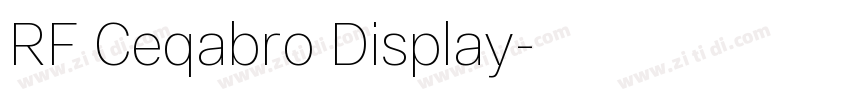 RF Ceqabro Display字体转换